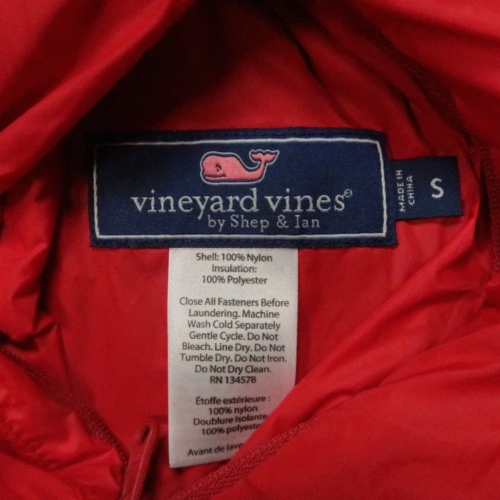 Vineyard Vines Vest Mens Small Blue Red Spinnaker Full Zip Reversible‎ Preppy